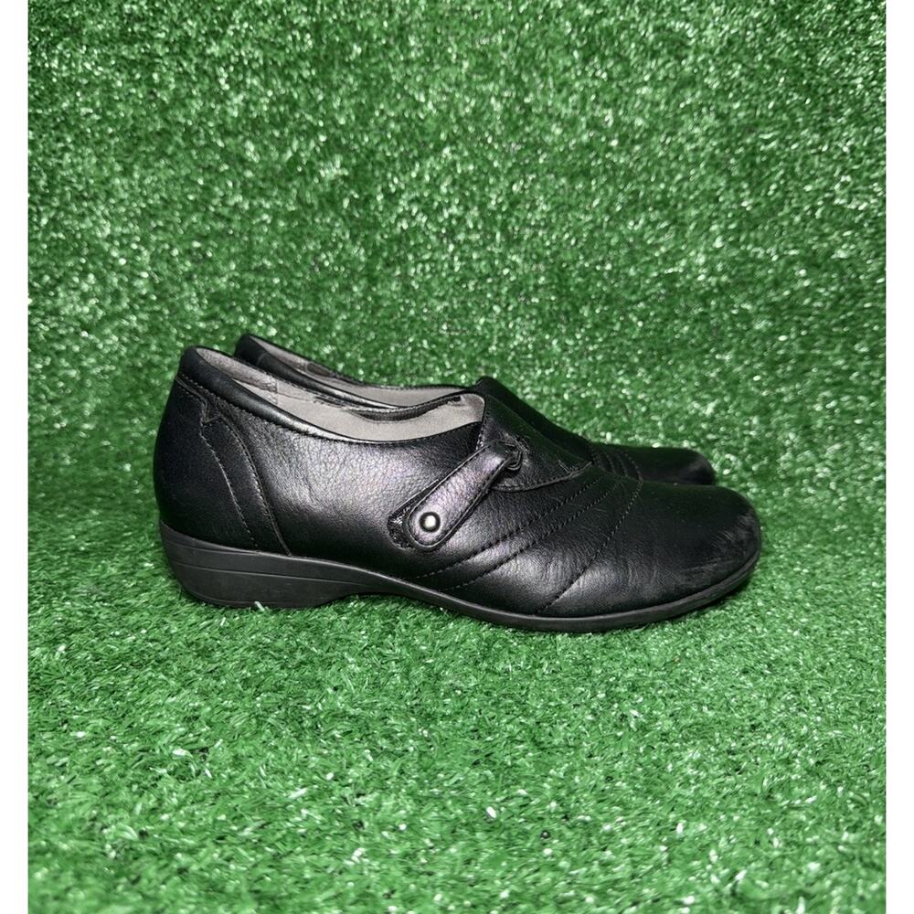 Dansko Womens‎ Franny Loafers Black Leather Comfort Shoes Size 6-6.5 US 37 EU